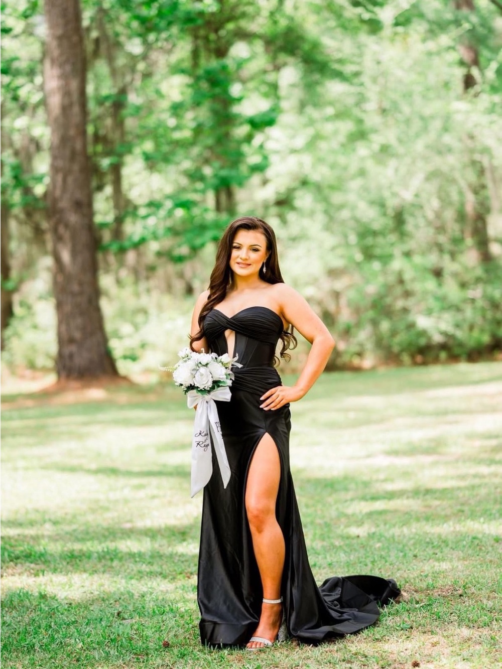 Strapless Black Sherri Hill Prom Dress